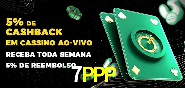 Promoções do cassino ao Vivo 7PPP